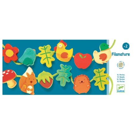 Djeco παιχνίδι λεπτής κινητικότητας με κορδόνι 'Ζωάκια-φύση'