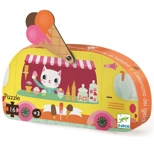 Djeco Μίνι Παζλ 16 τεμ. 'Παγωτατζίδικο'