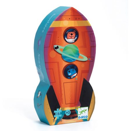 Djeco Μίνι Παζλ 16 τεμ. 'Διαστημόπλοιο'