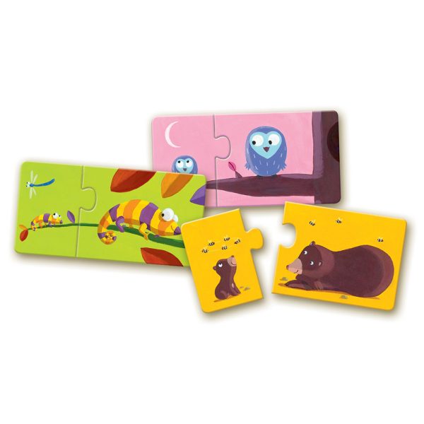 Djeco 12 Παζλ με 2 κομμάτια 'Mαμά και παιδί'