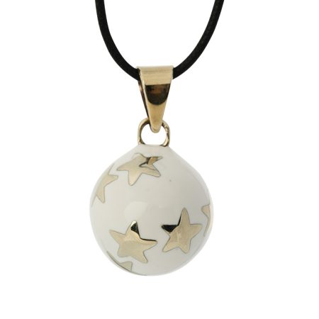 Bola Μενταγιόν εγκυμοσύνης - white silver stars