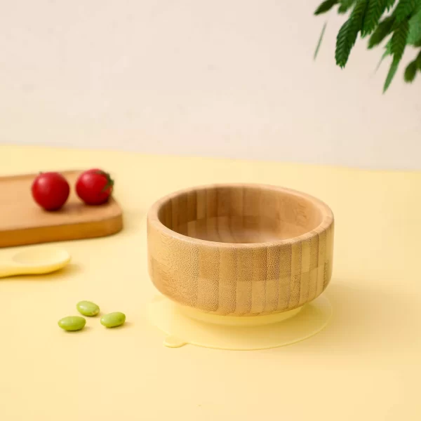 FreeOn Bamboo Μπολ με κουταλάκι (yellow)