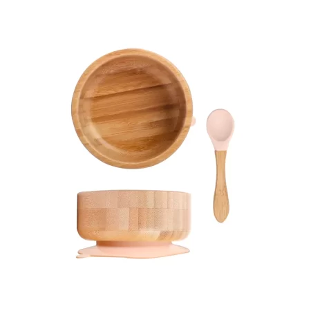 FreeOn Bamboo Μπολ με κουταλάκι (peach)