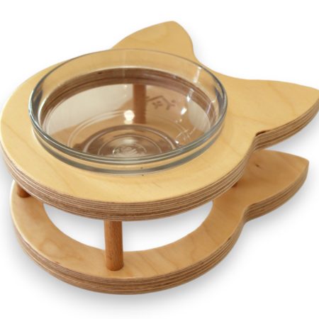 Ξύλινη βάση ταΐσματος Γατάκι